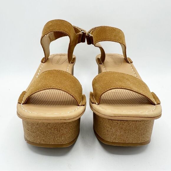 Corso Como Women’s Meena Cork Platform Tan Suede Strappy Comfort Sandals Size 7M - Picture 6 of 15
